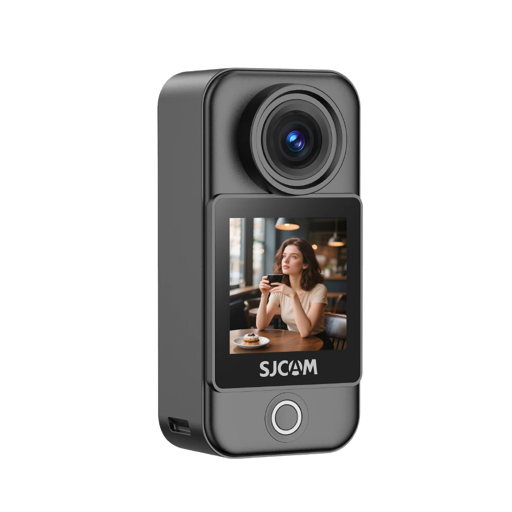 Экшн-камера sjcam c400 pocket, гиростабилизатор sixaxis, водонепроницаемый корпус, 4k30fps, поворотный сенсорный экран, время работы батареи: 172 минуты (4k30fps), черный 2