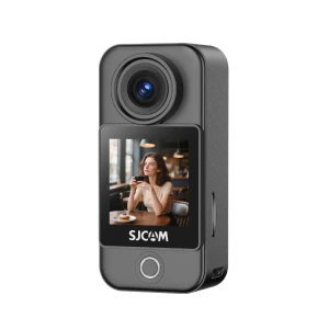 Экшн-камера sjcam c400 pocket, гиростабилизатор sixaxis, водонепроницаемый корпус, 4k30fps, поворотный сенсорный экран, время работы батареи: 172 минуты (4k30fps), черный
