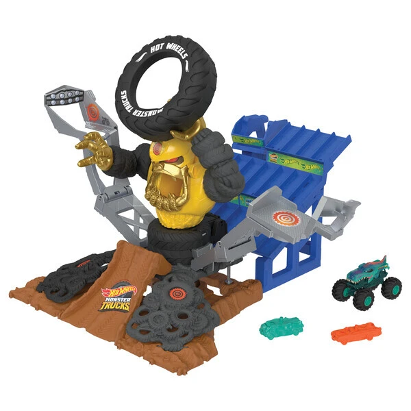 Hot wheels set de joc "mega-wrex versus crushzilla 2