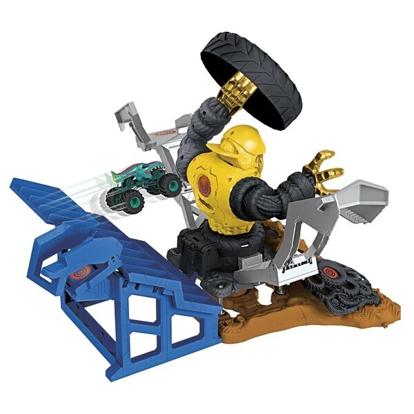 Hot wheels set de joc "mega-wrex versus crushzilla 3