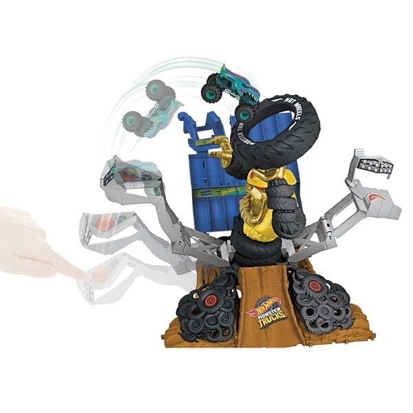 Hot wheels set de joc "mega-wrex versus crushzilla 4