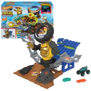 Hot wheels set de joc "mega-wrex versus crushzilla