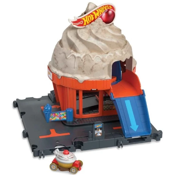 Hot wheels set de joc „vârtej de înghețată în centrul orașului” 4