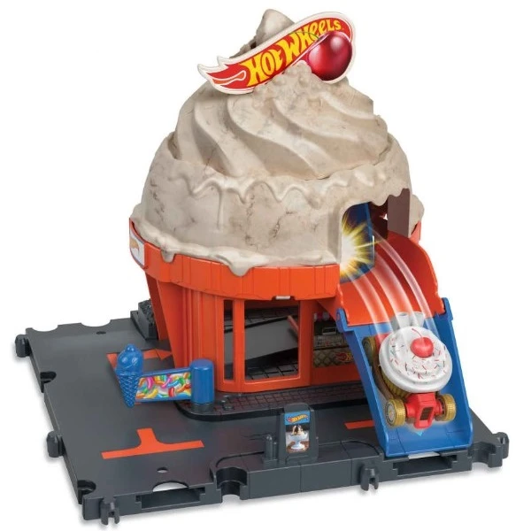 Hot wheels set de joc „vârtej de înghețată în centrul orașului” 2