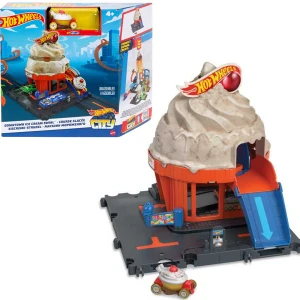 Hot wheels set de joc „vârtej de înghețată în centrul orașului”