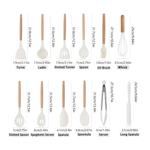 Kitchen utensils 44 pcs set, white Thumbnail 2