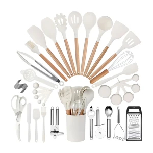 Kitchen Utensils 44 Pcs Set, White Thumbnail 1