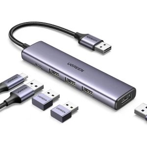 Ugreen hub 4в1 usb 3.0 на 4*usb-a 3.0 cm473, серебристый Thumbnail 2