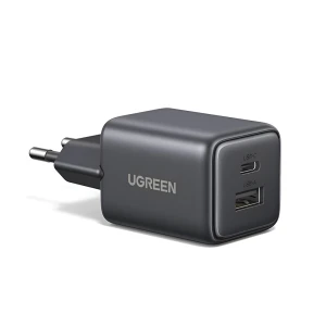 UGREEN Wall Charger GaN 1*USB-A, 1*Type-C, 20W QC3.0, X514, Black Thumbnail 1