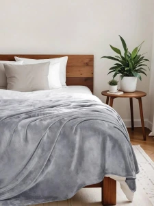 Pătură pufoasă 200x230cm, gri (ge3467)