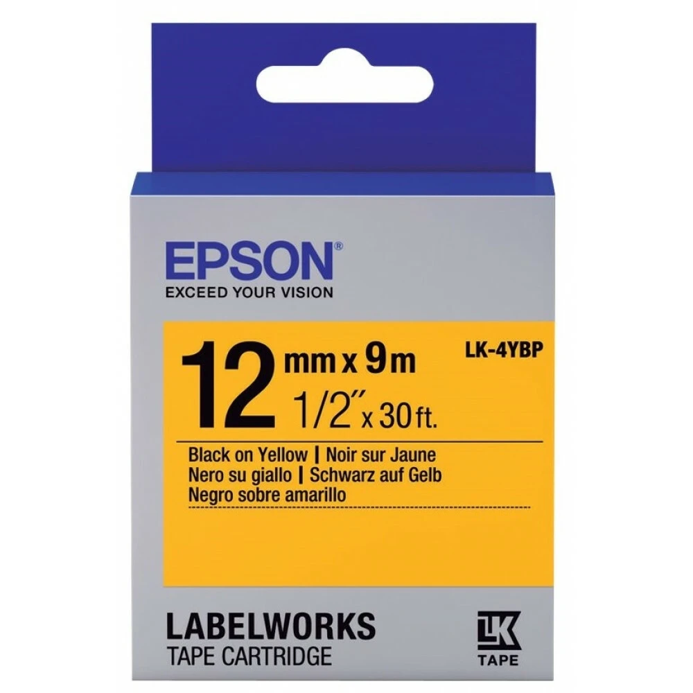 Cartuş de bandă epson lk-4ybp, 12 mm x 9 m 4