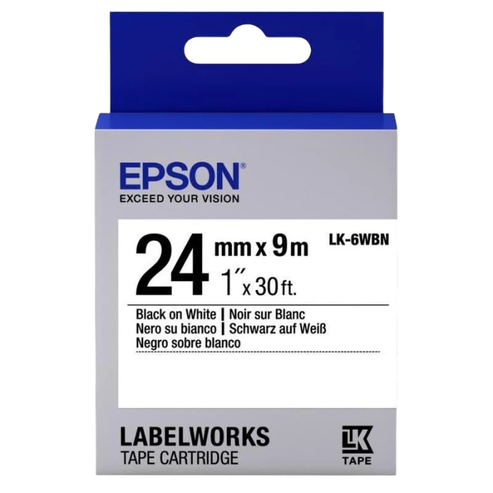 Cartuş de bandă epson lk-6wbn, 24 mm x 9 m 3