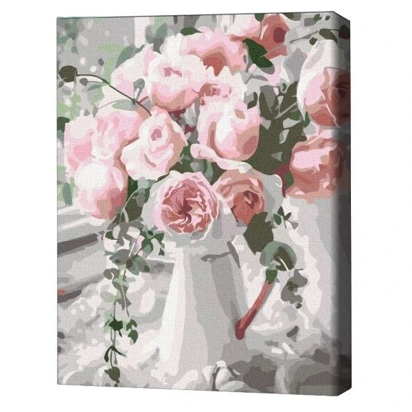 Pictură pe numere 30*40 сm (fără cutie) – buchet de trandafiri delicați 2