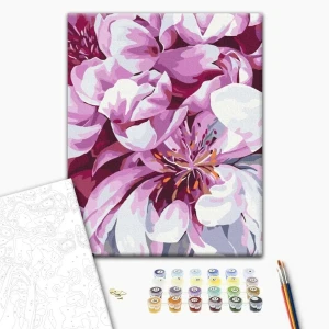 Pictură pe numere 30*40 сm (fără cutie) – floare fotografiată în stil macro Thumbnail 2