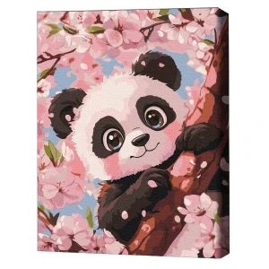 Pictură pe numere 30*40 сm (fără cutie) – panda drăguț