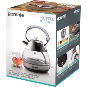 Электрочайник gorenje k17gpd, нержавеющая сталь Thumbnail 2