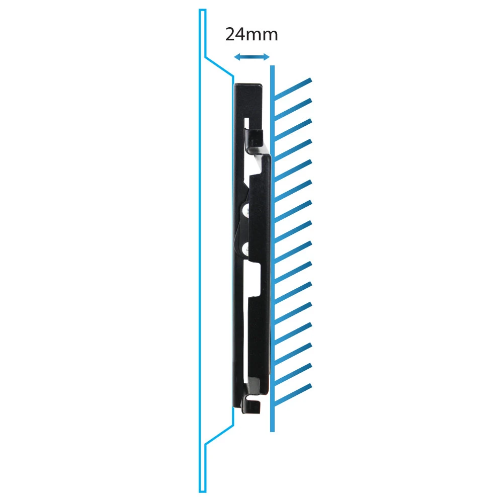 Esperanza tv-wall mount castor erw010 for 14-50", max load 25kg, vesa 75x75-200x200mm, distance of tv from wall: 24mm, tilt adjustment up to 15°, leve 5