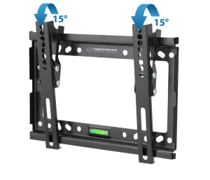 Esperanza tv-wall mount castor erw010 for 14-50", max load 25kg, vesa 75x75-200x200mm, distance of tv from wall: 24mm, tilt adjustment up to 15°, leve Thumbnail 2