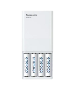 Încărcător acumulatori panasonic bq-cc87usb, alb