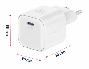Încărcător rețea swissten gan 1x usb-c 35w pd white