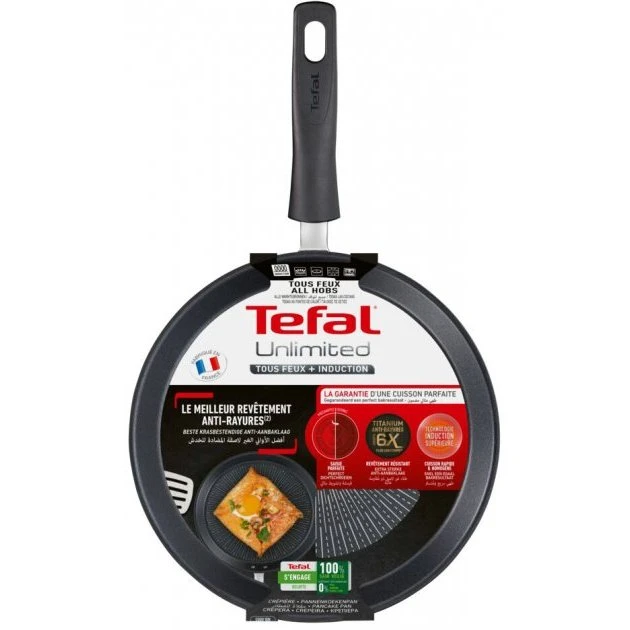 Tigaie pentru clatite tefal g2553872, 25cm, negru 5