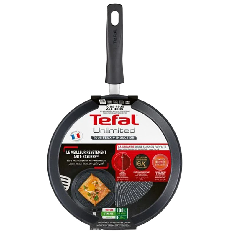 Tigaie pentru clatite tefal g2553872, 25cm, negru 2