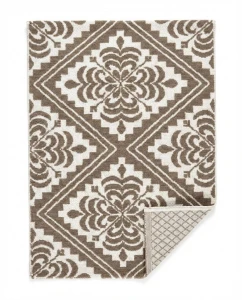 Ковёр хлопок коричневый 100х150