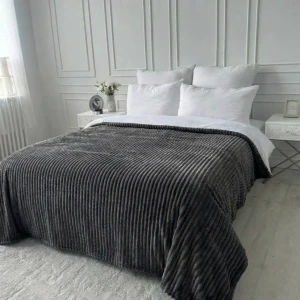 Плед 200х230см тёмно-серый