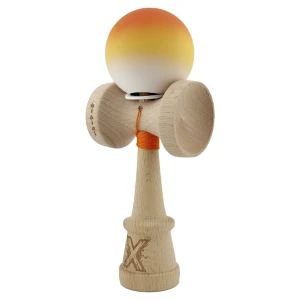 «kendama super sticky x original», rulment metalic, ața 62/65 cm, king size 7.5 x 6 x 18 cm, gradient galben-portocaliu Thumbnail 9