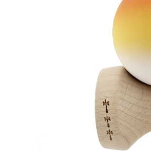 «kendama super sticky x original», rulment metalic, ața 62/65 cm, king size 7.5 x 6 x 18 cm, gradient galben-portocaliu Thumbnail 11