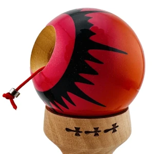 «kendama super sticky x original», rulment metalic, ața 62/65 cm, king size 7.5 x 6 x 18 cm, "păianjen" roșie Thumbnail 7