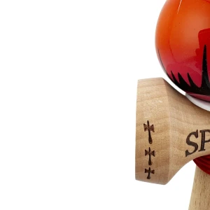 «kendama super sticky x original», rulment metalic, ața 62/65 cm, king size 7.5 x 6 x 18 cm, "păianjen" roșie Thumbnail 10