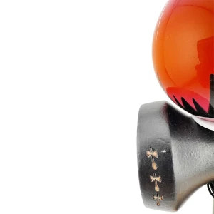 «kendama super sticky x original», rulment metalic, ața 62/65 cm, king size 7.5 x 6 x 18 cm, "păianjen" negru-roșu Thumbnail 8