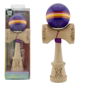 «kendama super sticky x original», rulment metalic, ața 62/65 cm, king size 7.5 x 6 x 18 cm, „cer înstelat”