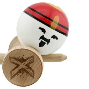 "kendama flippy x original", profesională, rulment metalic, ața 55 cm, ultra aderent, cupe mari, 7 х 6 х 18 cm, rege Thumbnail 5