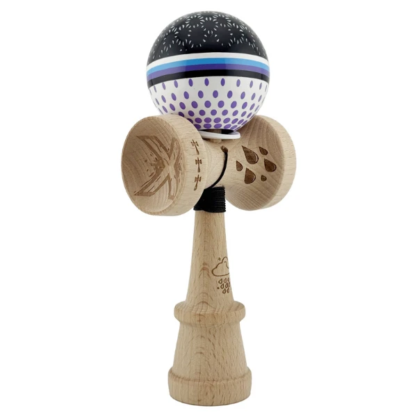 «kendama super sticky x original», rulment metalic, ața 62/65 cm, king size 7.5 x 6 x 18 cm, „picături de ploaie” 4