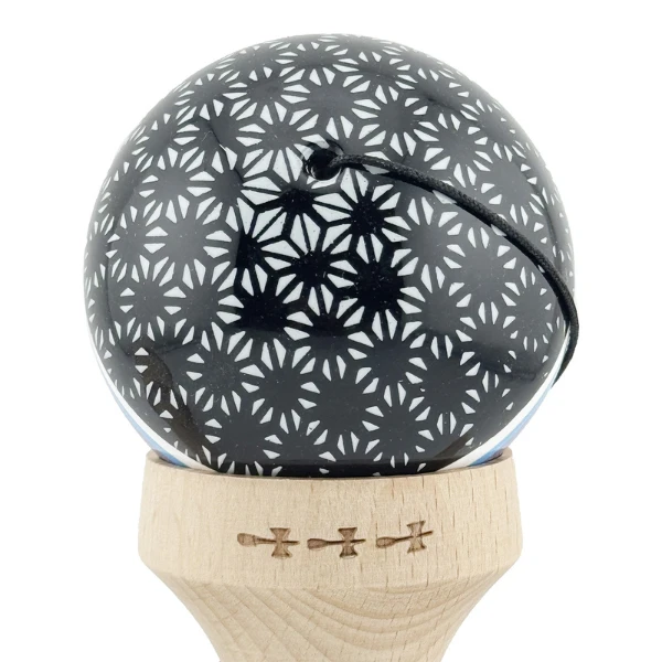 «kendama super sticky x original», rulment metalic, ața 62/65 cm, king size 7.5 x 6 x 18 cm, „picături de ploaie” 7