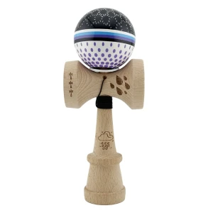 «kendama super sticky x original», rulment metalic, ața 62/65 cm, king size 7.5 x 6 x 18 cm, „picături de ploaie” Thumbnail 2