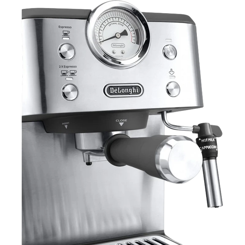Кофеварка рожковая delonghi em 450 m, 1350вт, нержавеющая сталь 3