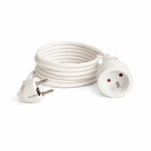 Prelungitor cu fisa si priza tip Shuko 10m (alb) Thumbnail 1