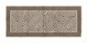 Коврик из хлопка 100x200 см коричневый