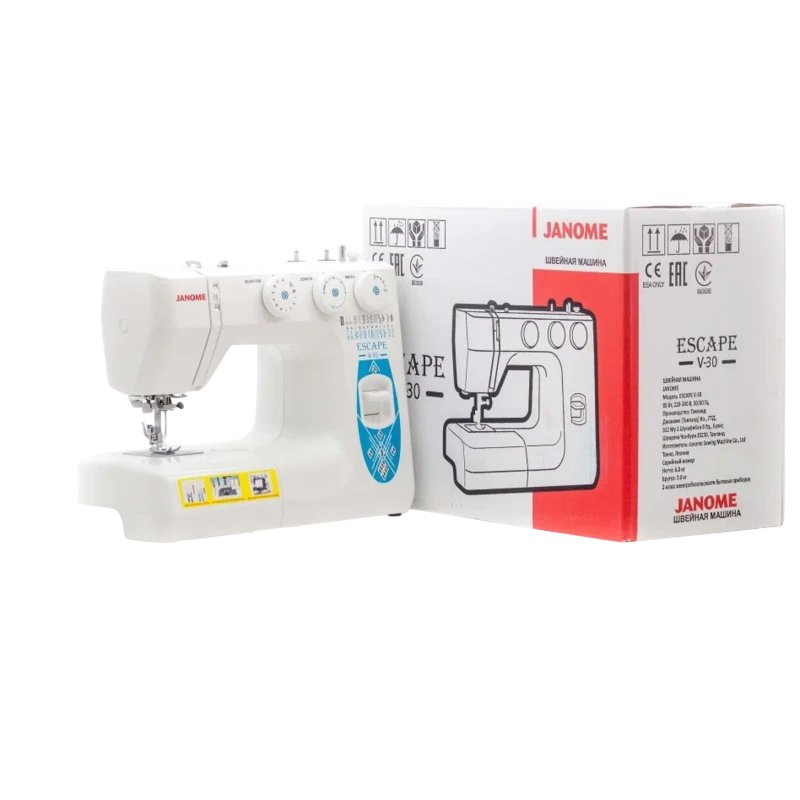 Mașină de cusut janome escape v-30, alb 2