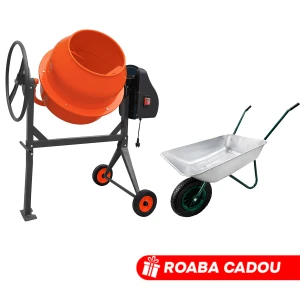 Set betoniera technoworker 140 l (motor cupru) + roaba lumag 85 l cadou Thumbnail 2
