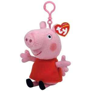 Breloc - purcelușa peppa 12 cm (beanie babies clip)