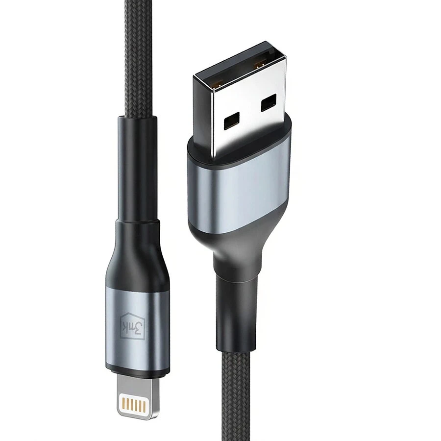 Cable usb - lightning, 5v/2.4a/12w/qc3.0, 1.0m, 3mk n-series black 2