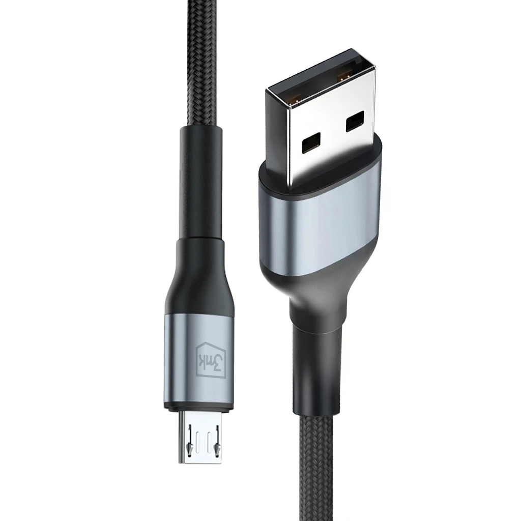 Cable usb - micro usb, 5v/2.4a/12w/qc3.0, 1.0m, 3mk n-series black 3