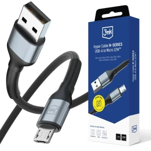 Cable usb - micro usb, 5v/2.4a/12w/qc3.0, 1.0m, 3mk n-series black Thumbnail 2