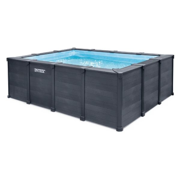Intex piscină graphite gray panel 400x300x124 cm, 10091l, cadru metalic 5
