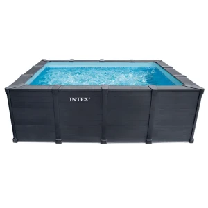 Intex piscină graphite gray panel 400x300x124 cm, 10091l, cadru metalic Thumbnail 3