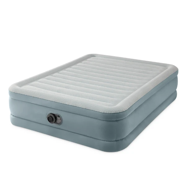 Intex pat gonflabil “velur queen premium comfort” 152x203x46 cm cu pompă încorporată 220v, până la 272 kg 2
